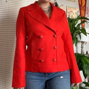 Y2K JUICY COUTURE PEACOAT IN STUNNING RED